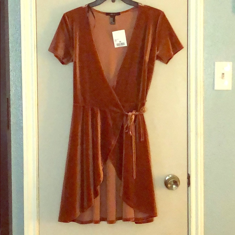 Velvet wrap dress